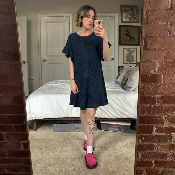 EUC Anthropologie Odette Ruffle Sleeve Dress, M - Picture 2 of 9